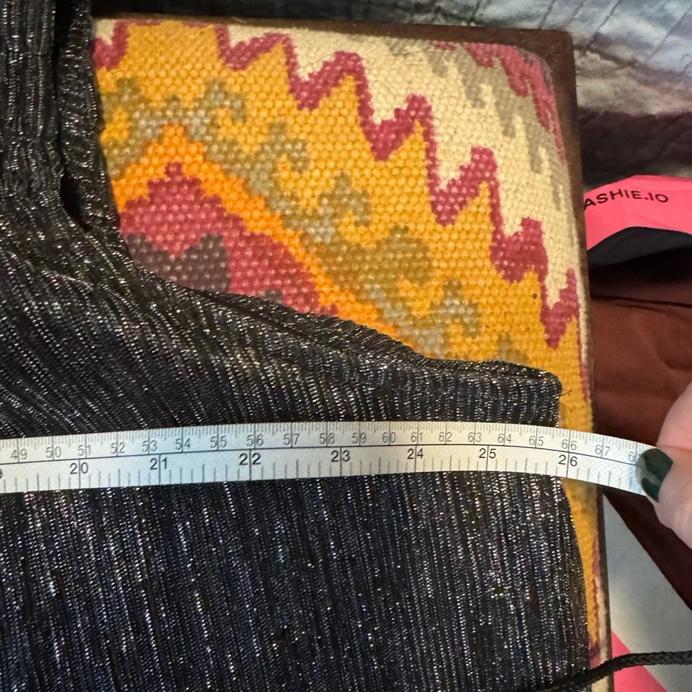 Nine West Black/Metallic Sleeveless Swing Dress XL - Picture 7 of 7